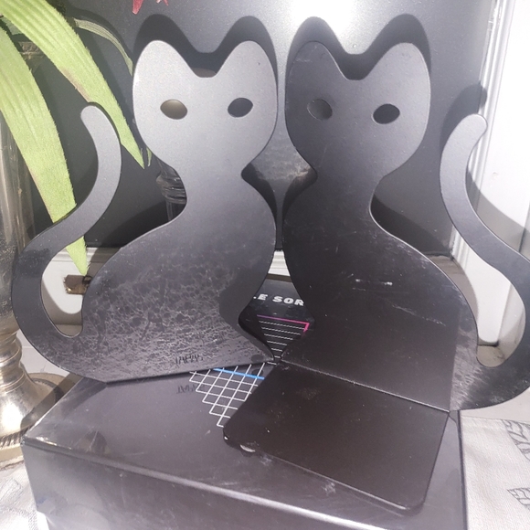 Black cat bookends - Picture 2 of 2